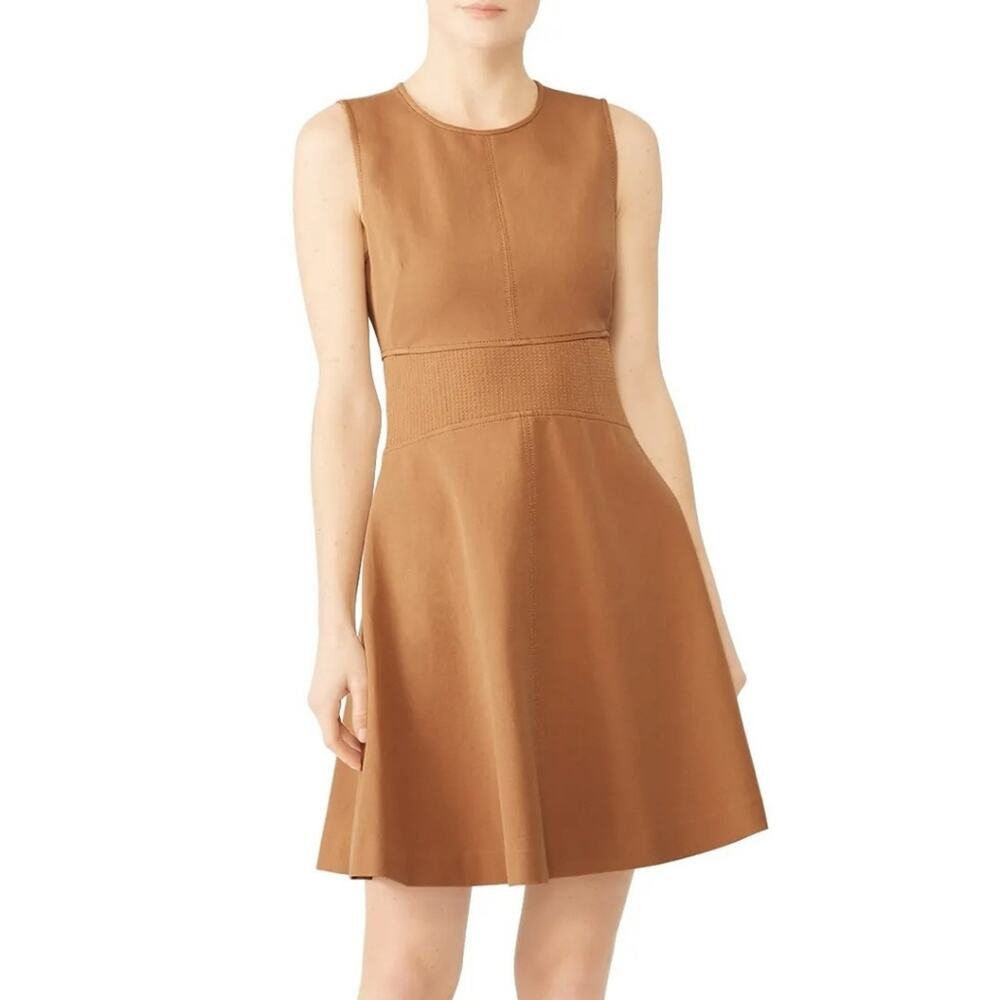 10 Crosby Derek Lam Brown Corset Waist Fit and Flare Mini Dress Size 0